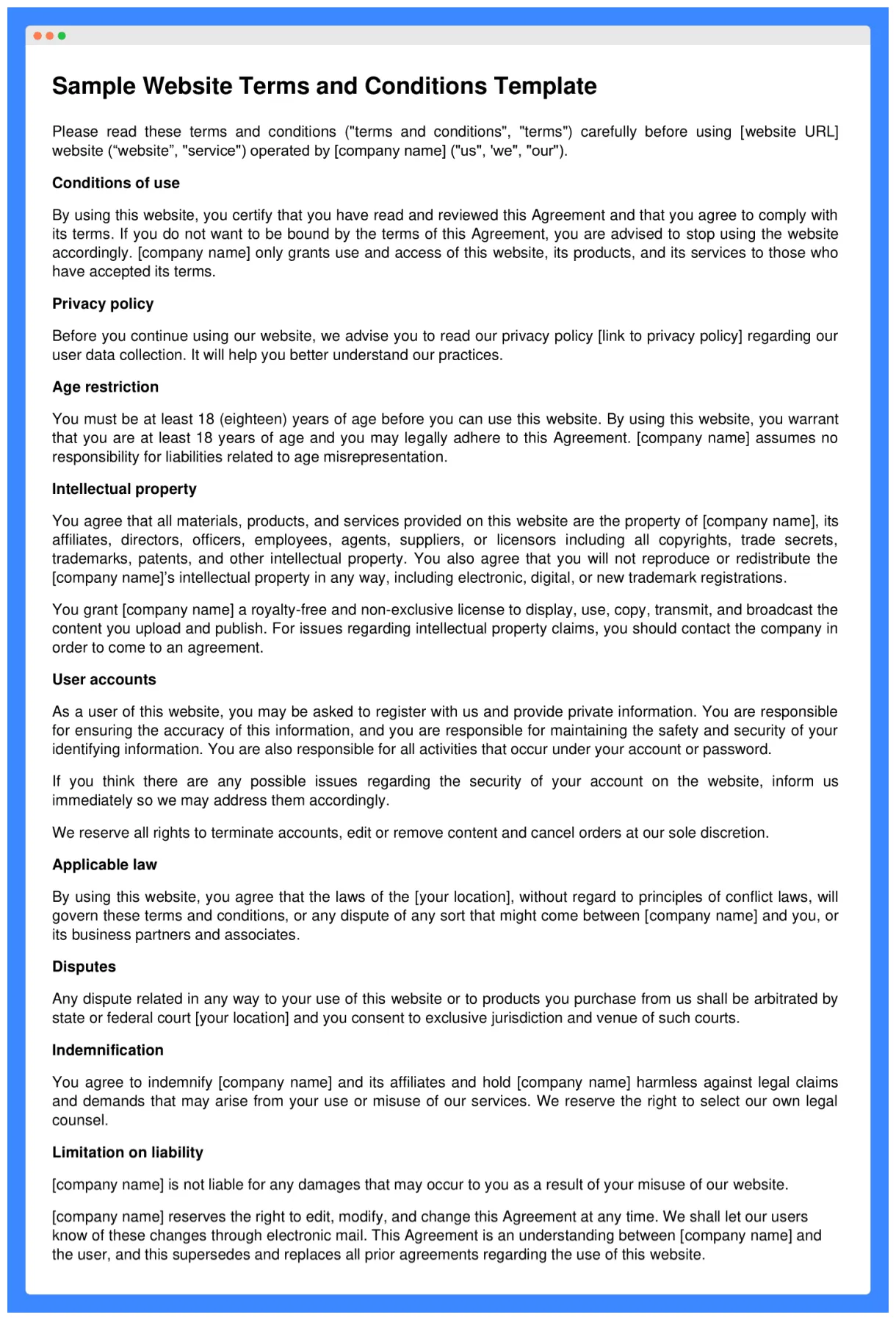 Free terms & conditions template & examples [pdf+doc] printable coloring page