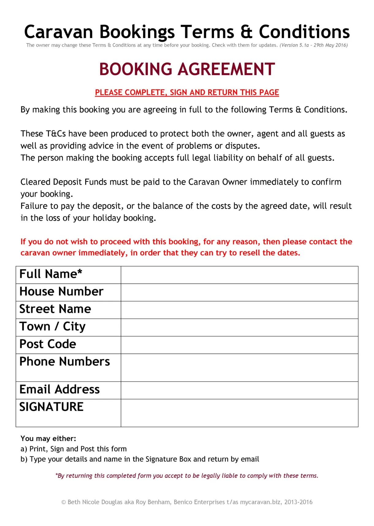 Business terms and conditions template