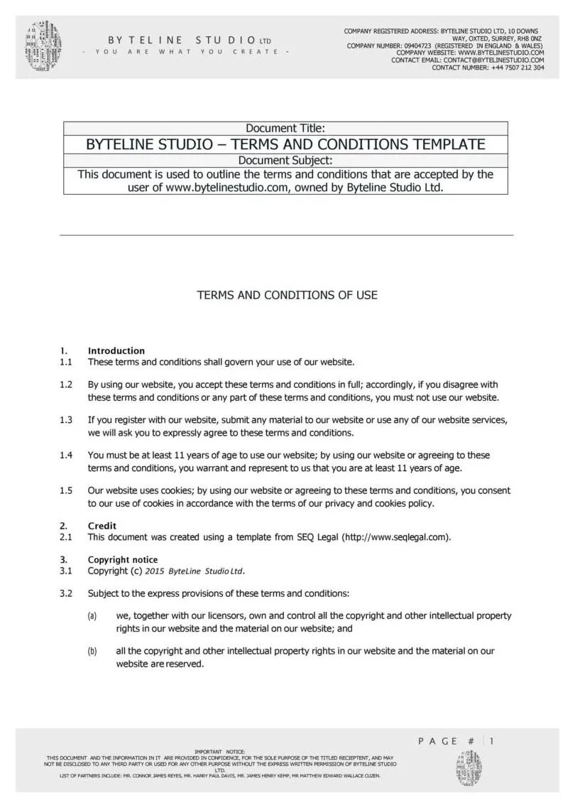 40 free terms and conditions templates for any website ᐅ templatelab