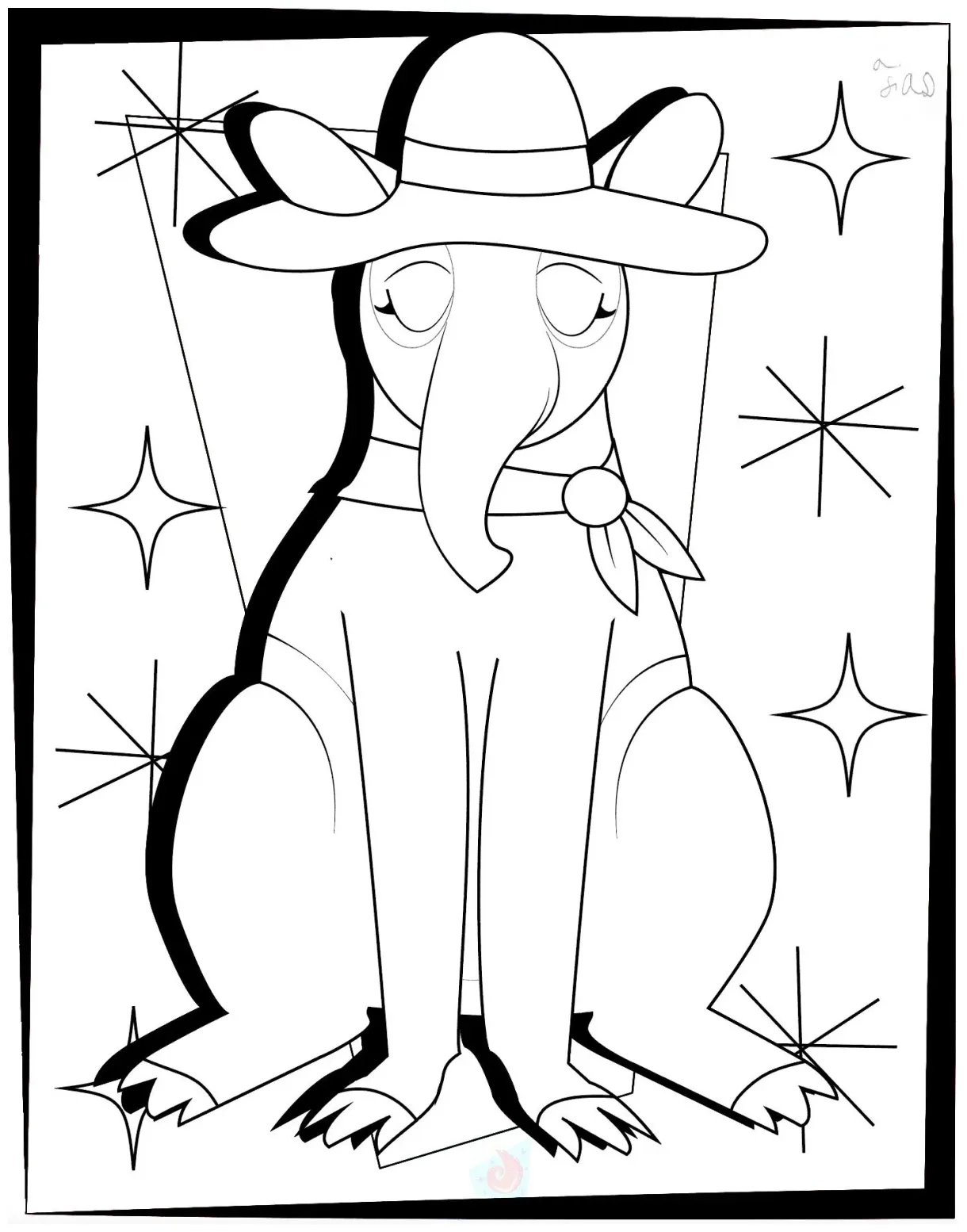 Free coloring pages — fad-artwork printable coloring page