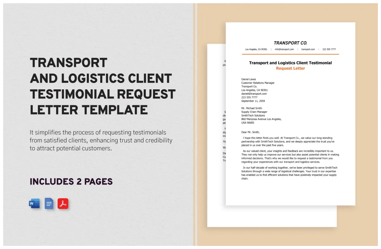 Testimonial templates in pdf template