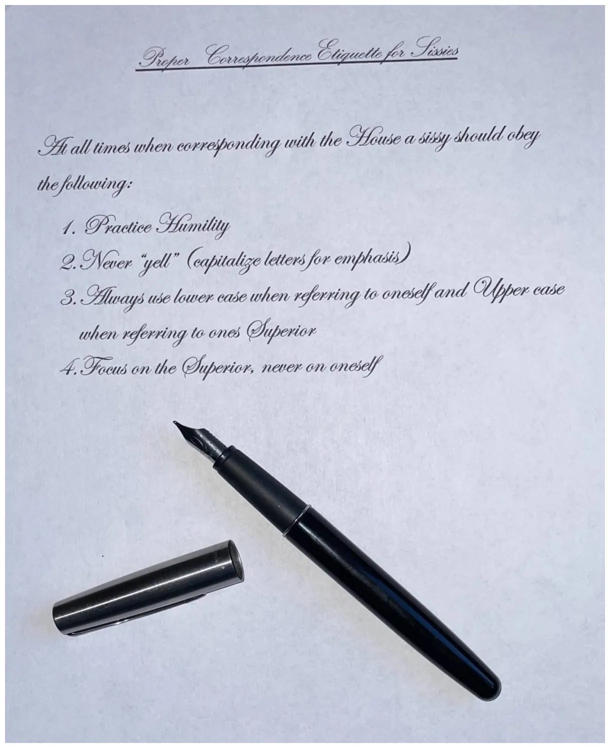 Thank you for your guidance house of sissify