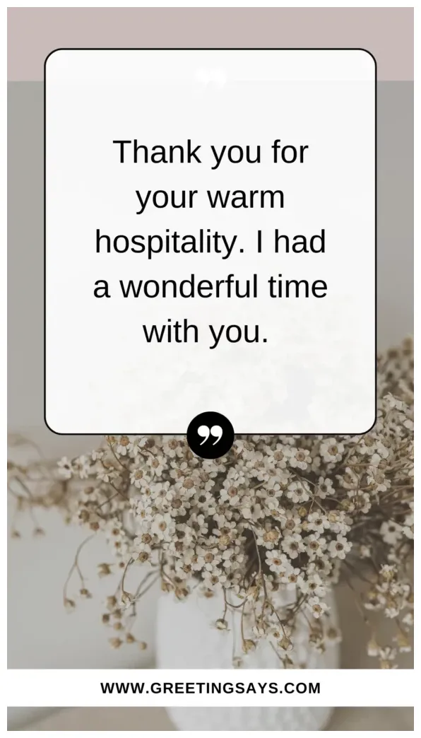 40+ thank you for your hospitality messages and wishes greeting says printable coloring page