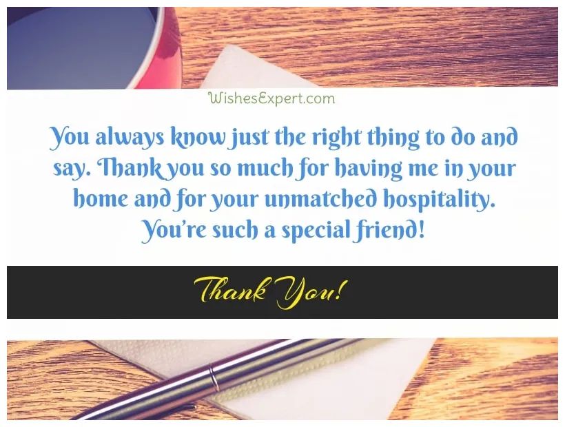 30 amazing thank you for your hospitality messages