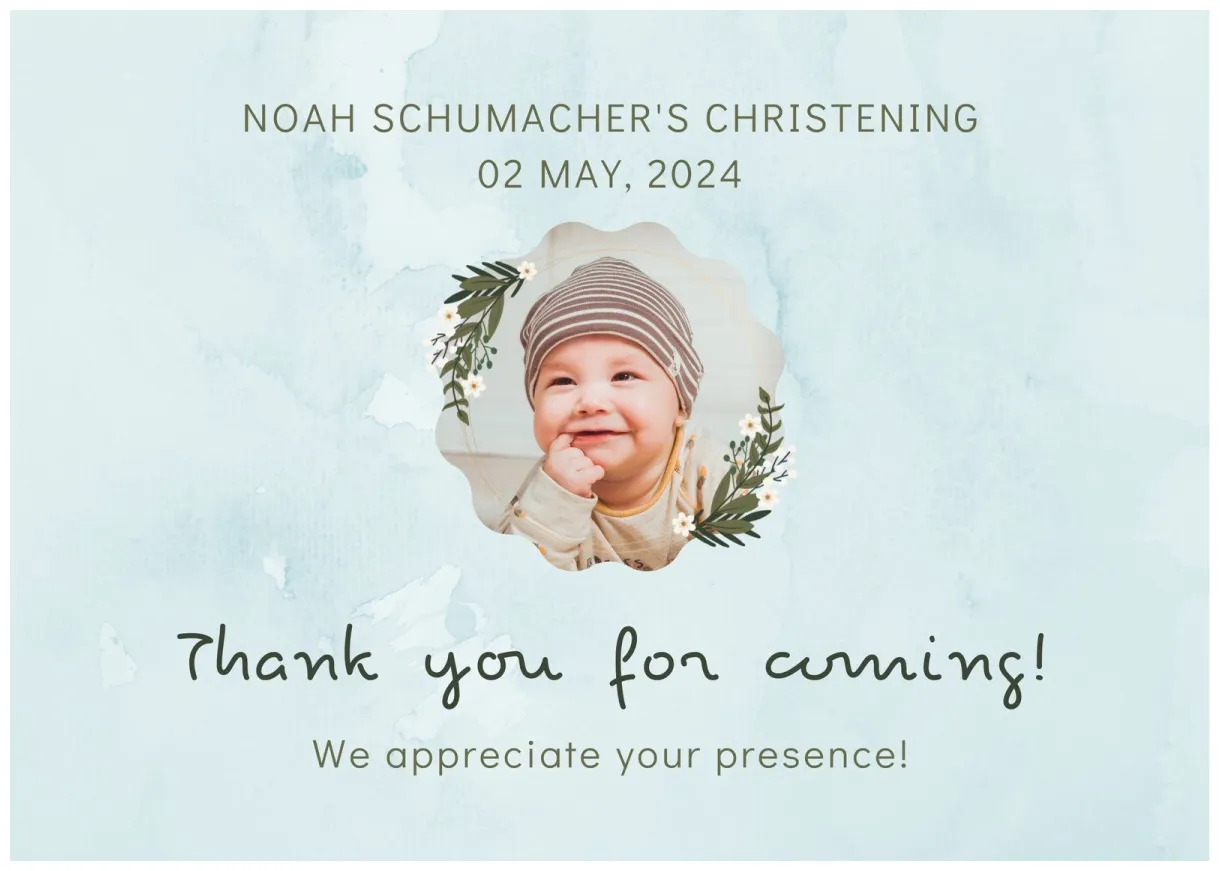 Thank you card for kindness