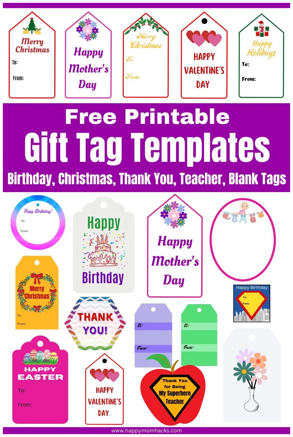 Free gift tag printables for every occasion