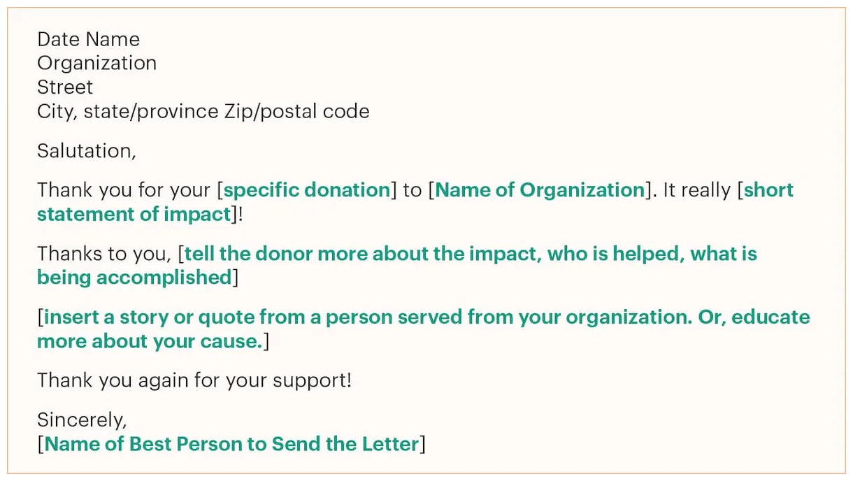Fundraising thank you letter template infoupdate