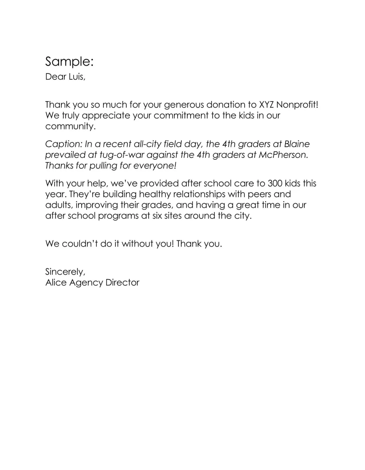 Donor thank you letter template apps.hellopretty .za