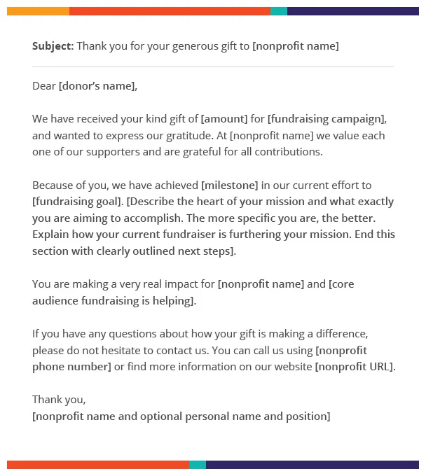 How to write the perfect donor thank you letters kwala