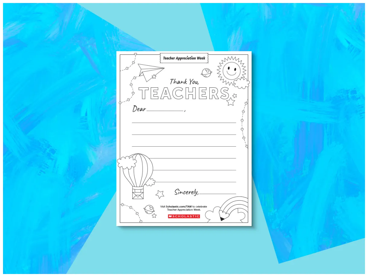 Thank You Letter For Teacher Appreciation Week Scholastic