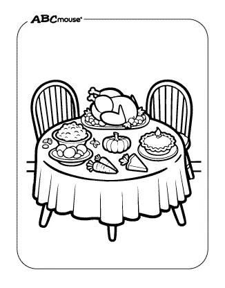 Dinner table coloring page coloring pages dining table and chairs l