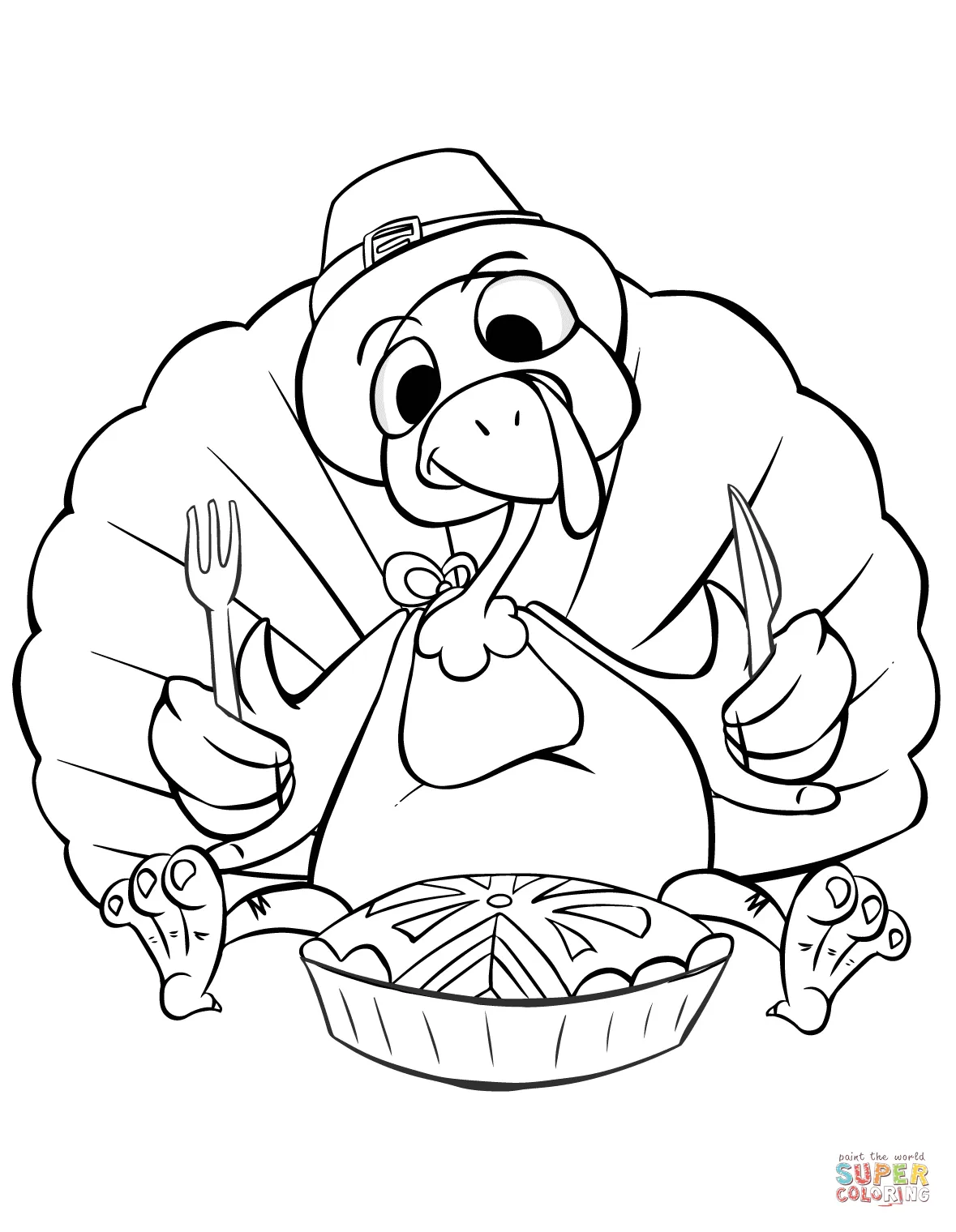 Thanksgiving dinner coloring page free printable coloring pages