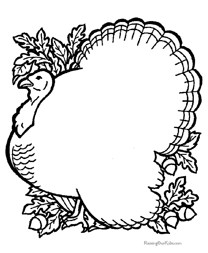 Thanksgiving Turkey Coloring Pages 002