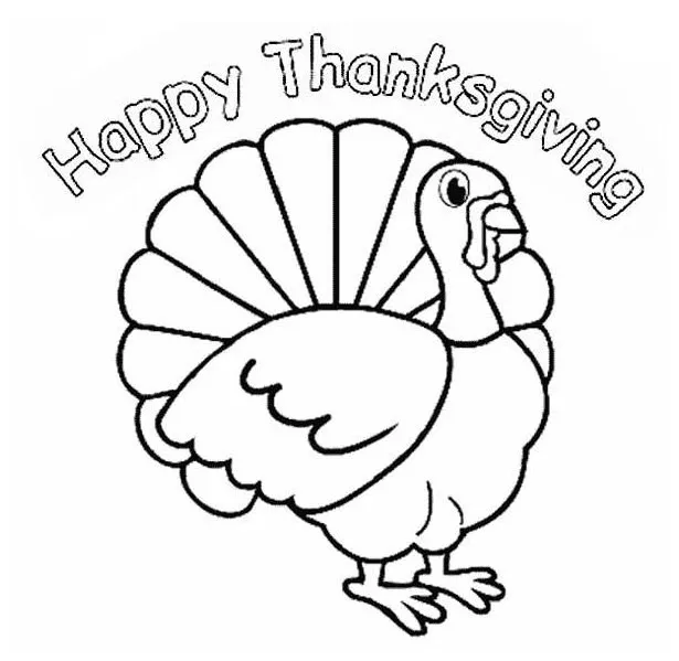 Thanksgiving turkey coloring page & coloring book