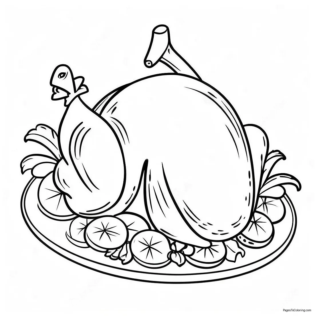 Cooked turkey coloring page 27733-22381