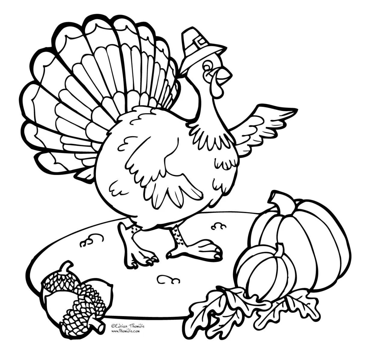 Thanksgiving turkey coloring pages & coloring book