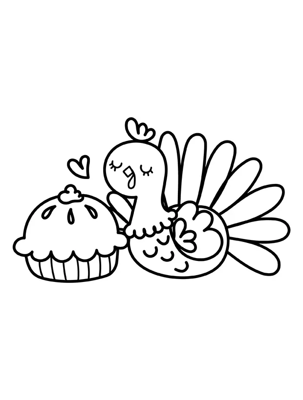 Thanksgiving turkey coloring page