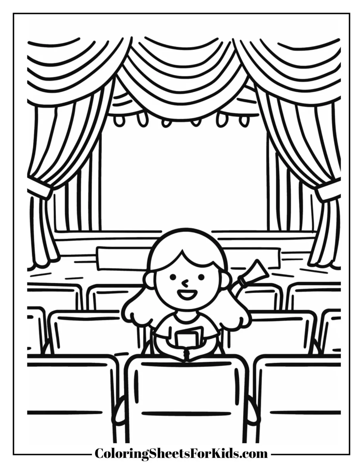Theater Coloring Pages (Free PDF Printables) - Coloring Sheets For Kids