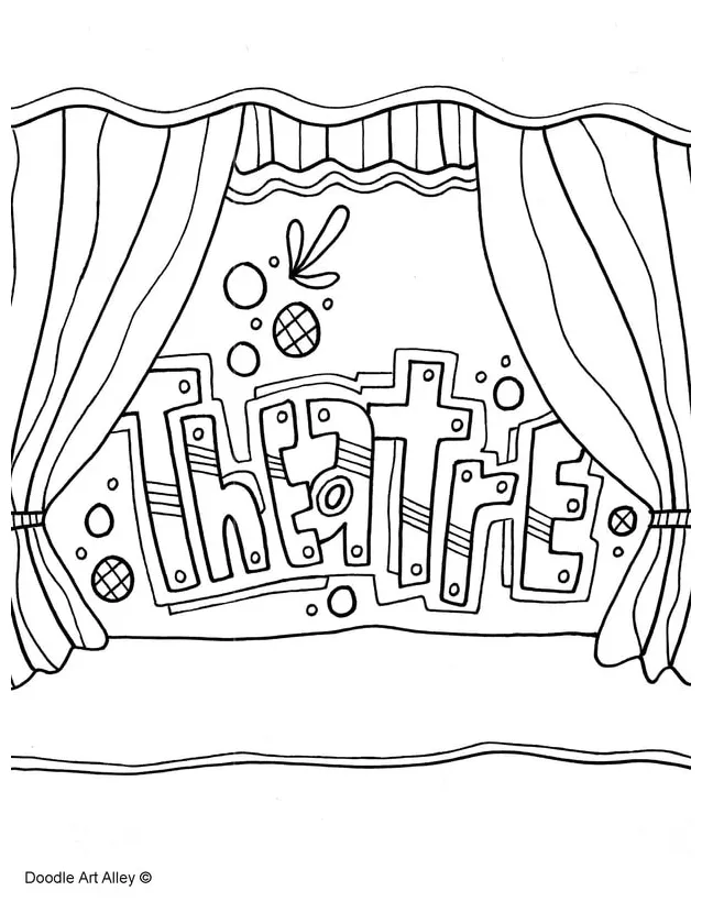 Theatre Coloring Pages - Coloring Home