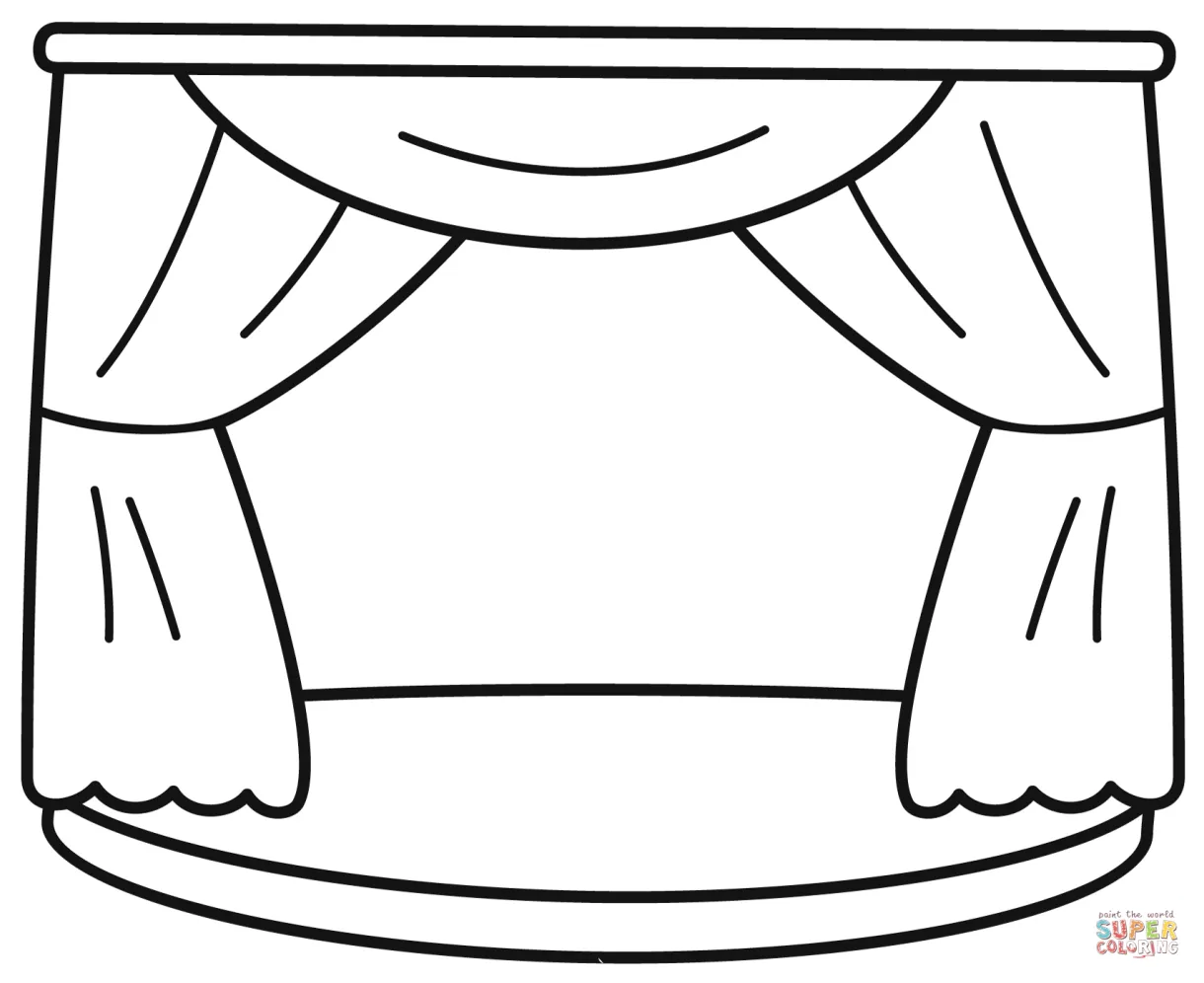 Stage coloring page | Free Printable Coloring Pages