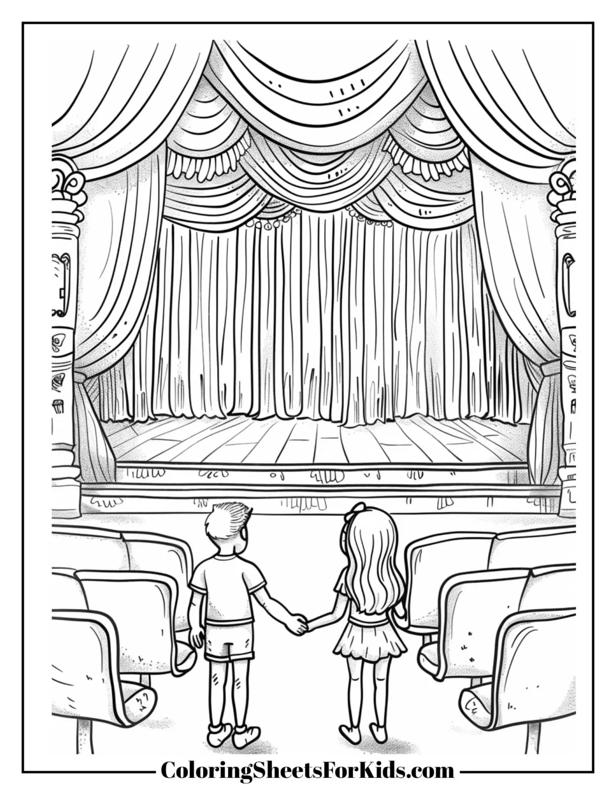 Theater Coloring Pages (Free PDF Printables) - Coloring Sheets For Kids