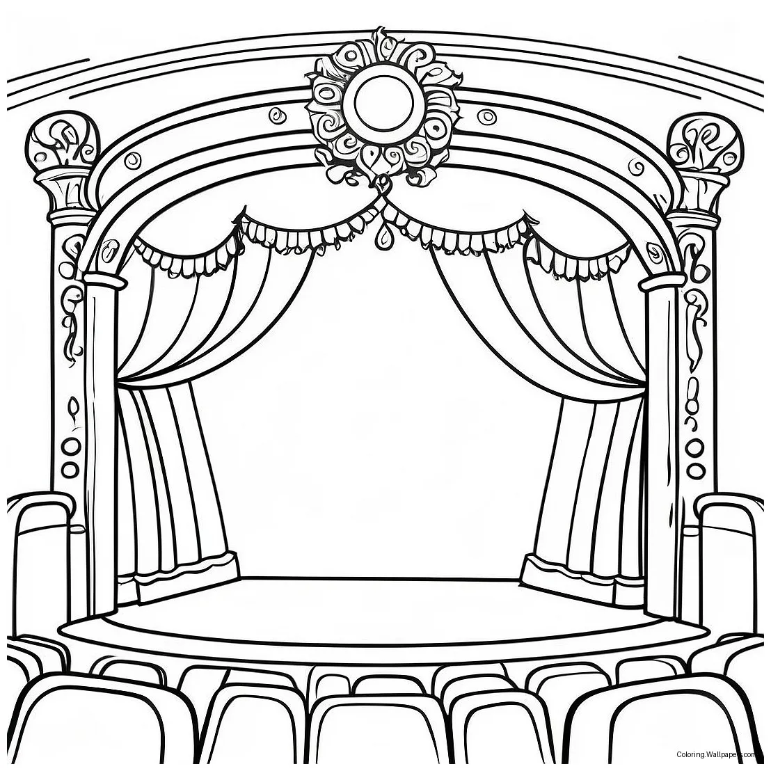 Theatre stage coloring page 13890-10912