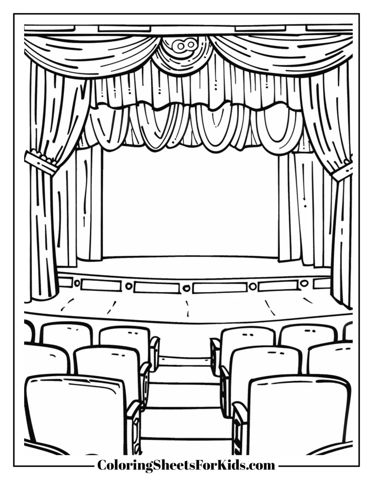 Theater coloring pages free pdf printables coloring sheets for kids