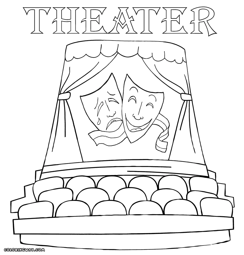 Theatre coloring pages coloring home