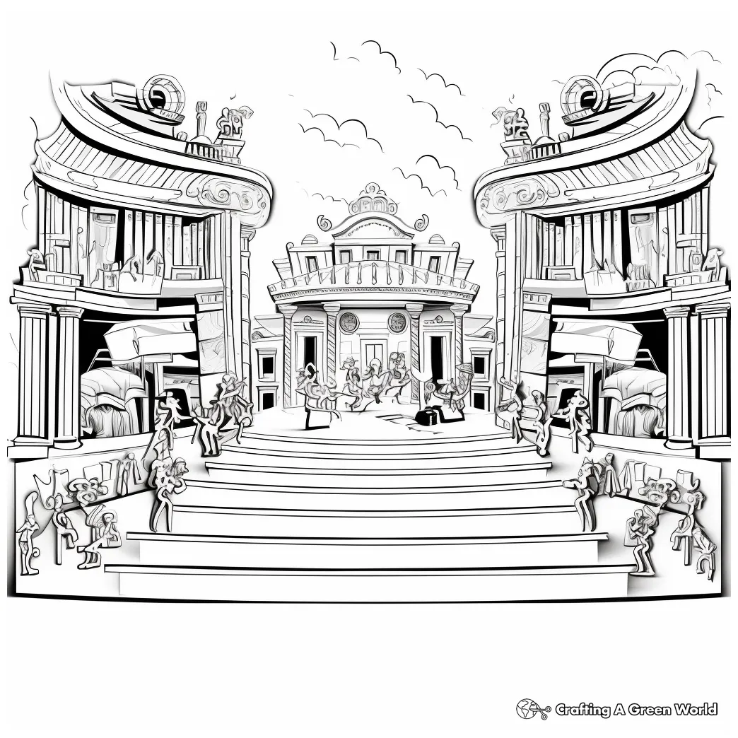 Greek theater coloring pages