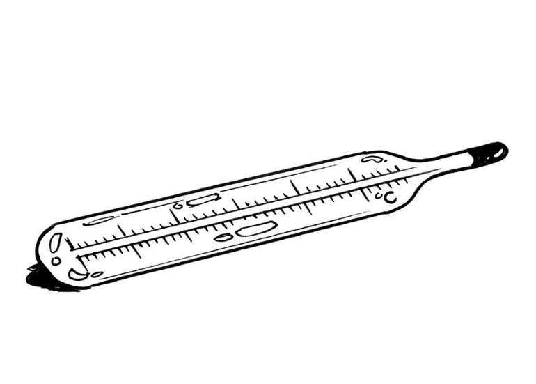 Coloring page thermometer free printables img 12112