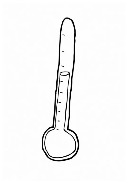 Coloring page thermometer free printables img 14735