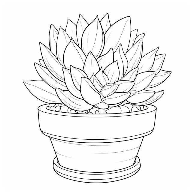 Premium AI Image | Thyme Coloring Page For Children Haworthia Fasciata