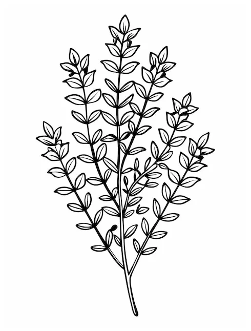 Thyme Fan Coloring Images - Free Download on Freepik