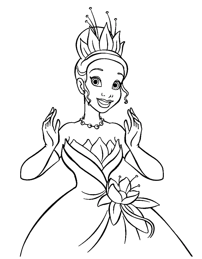 Tiana Coloring Pages - Free Printable PDF & Online Coloring