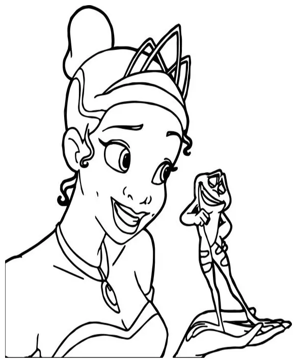 Free & Easy To Print Tiana Coloring Pages - Tulamama