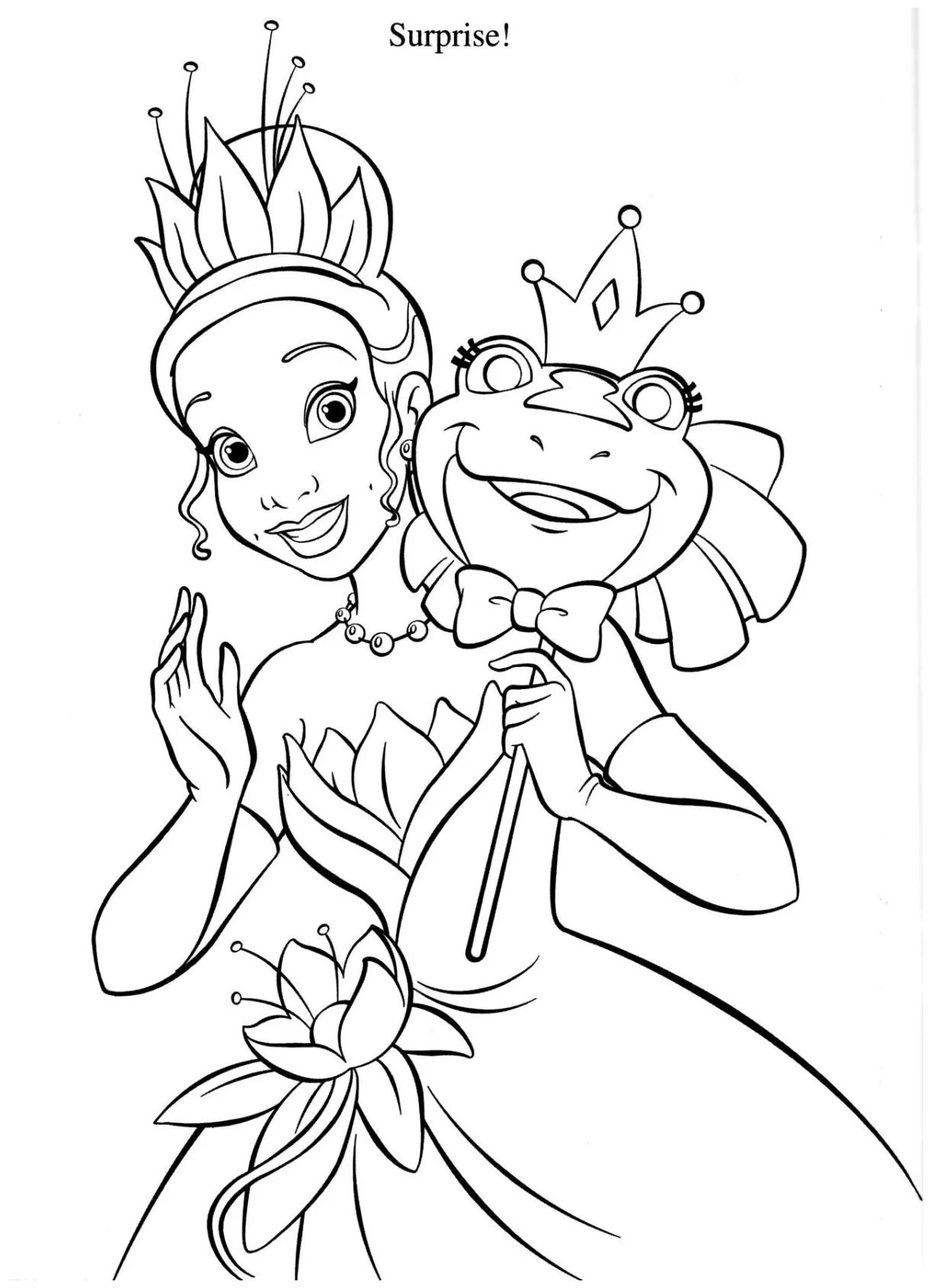Princess Tiana Coloring Page - BubaKids.com