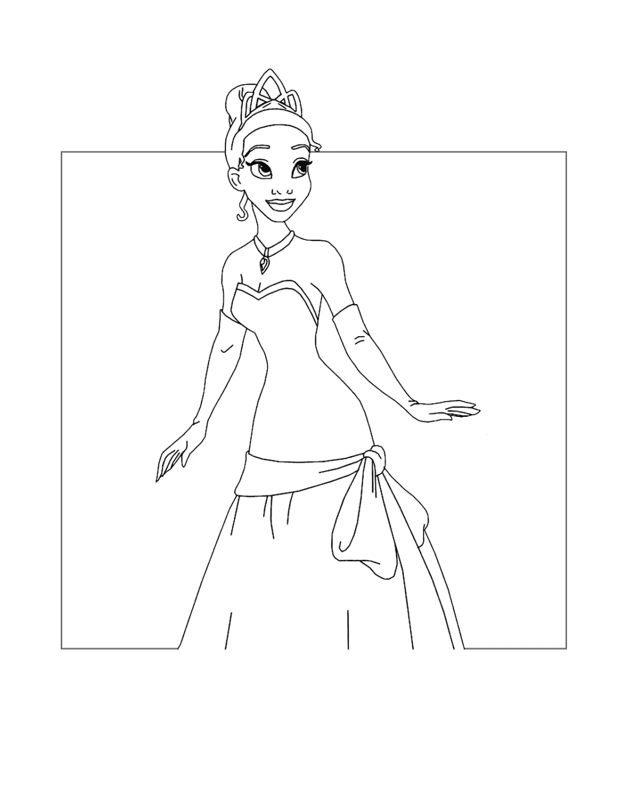 Princess Tiana Coloring Pages – Printable Coloring Pages. FREE
