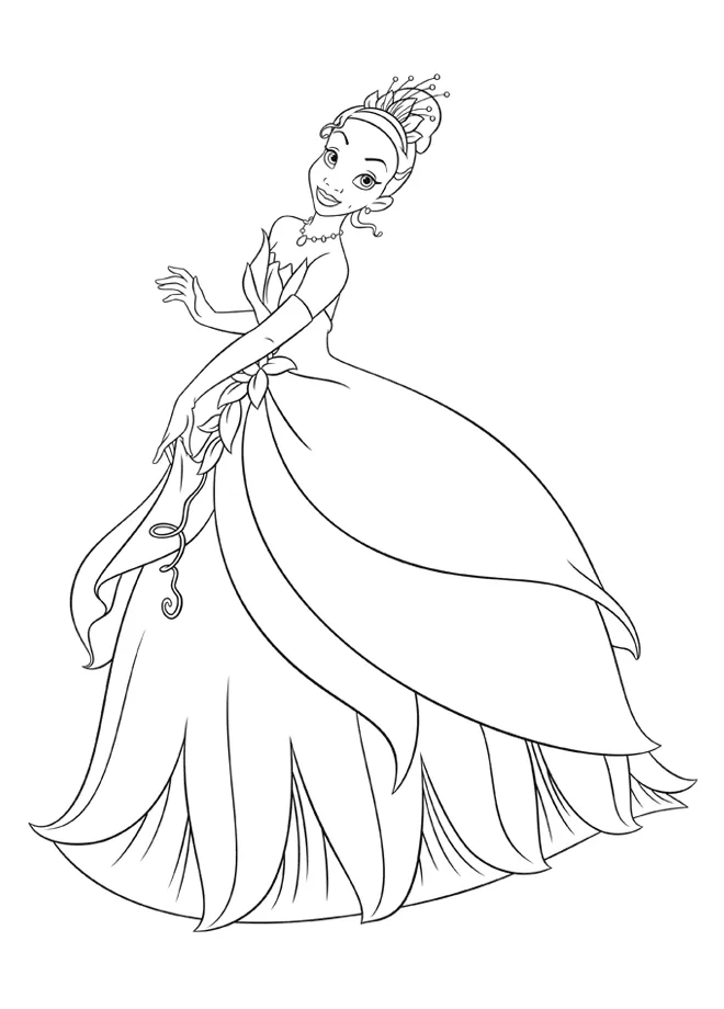 Tiana coloring pages to download and print for free