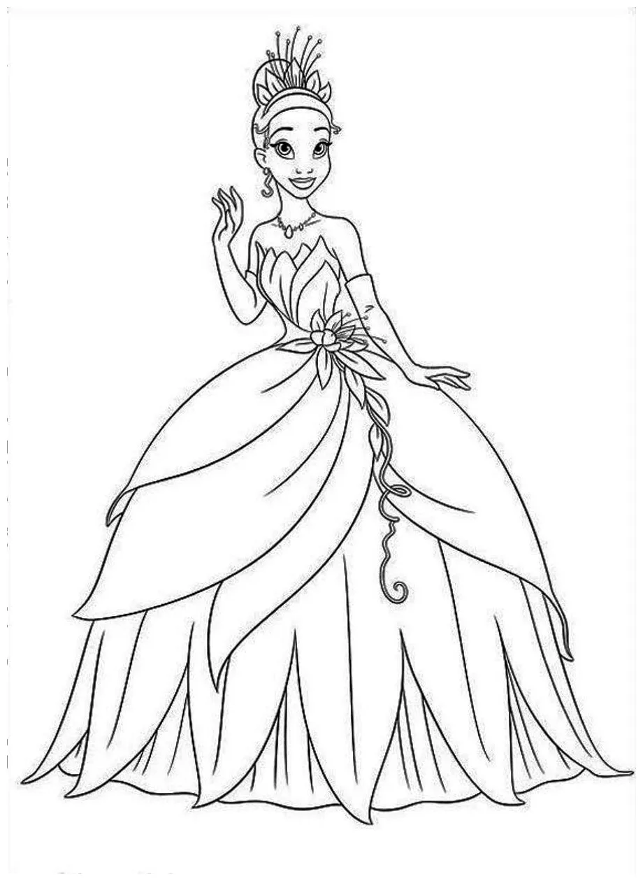 Hudtopics: Tiana Printable Coloring Pages
