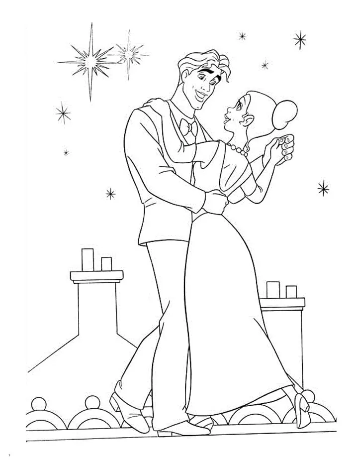 Tiana and prince naveen dancing