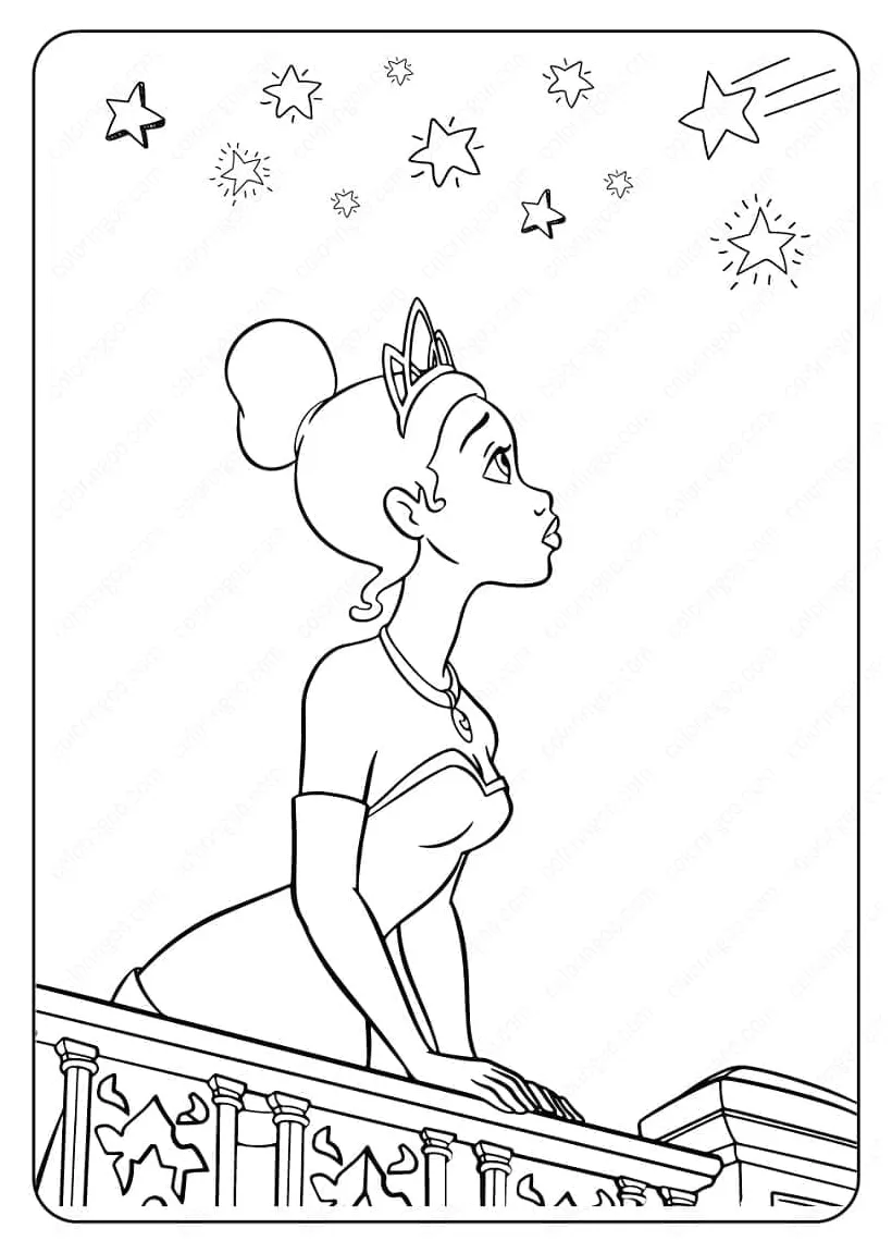 Princess and the Frog Tiana coloring page - Download, Print or Color