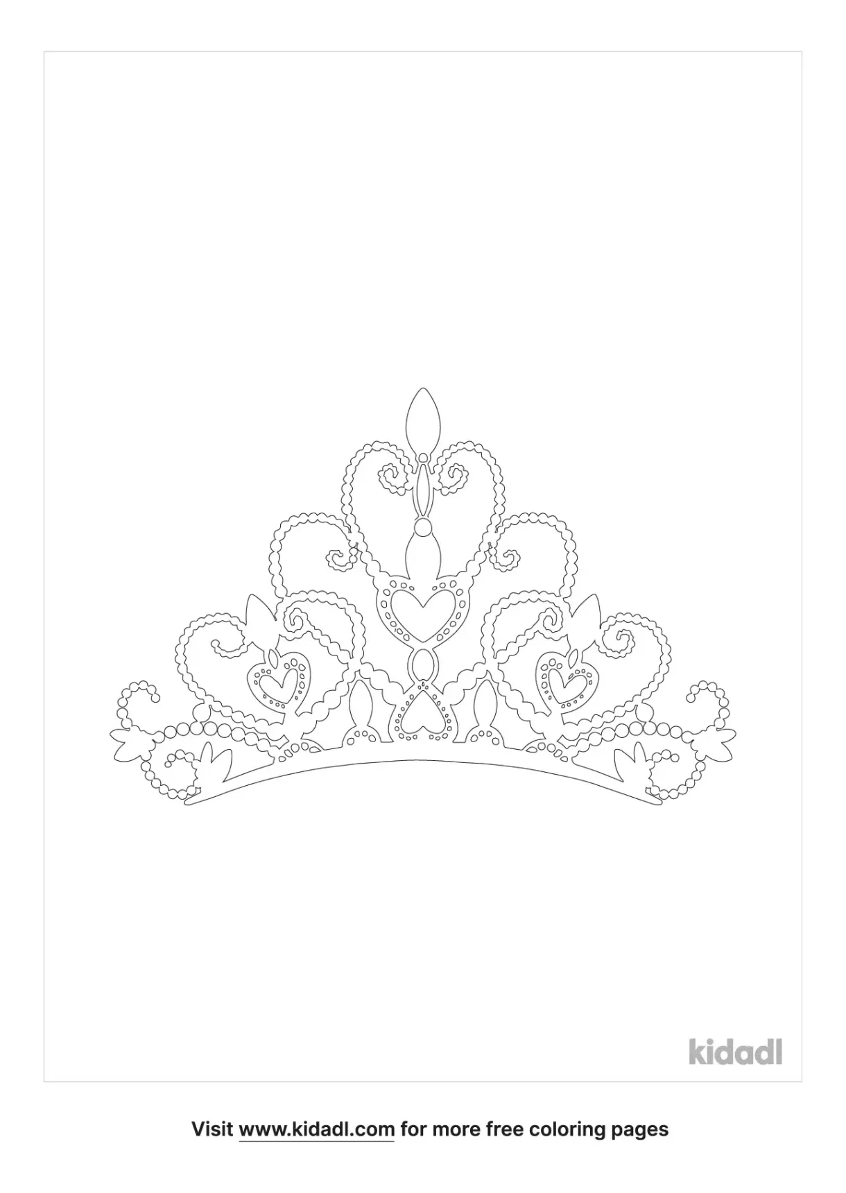 Tiara coloring page