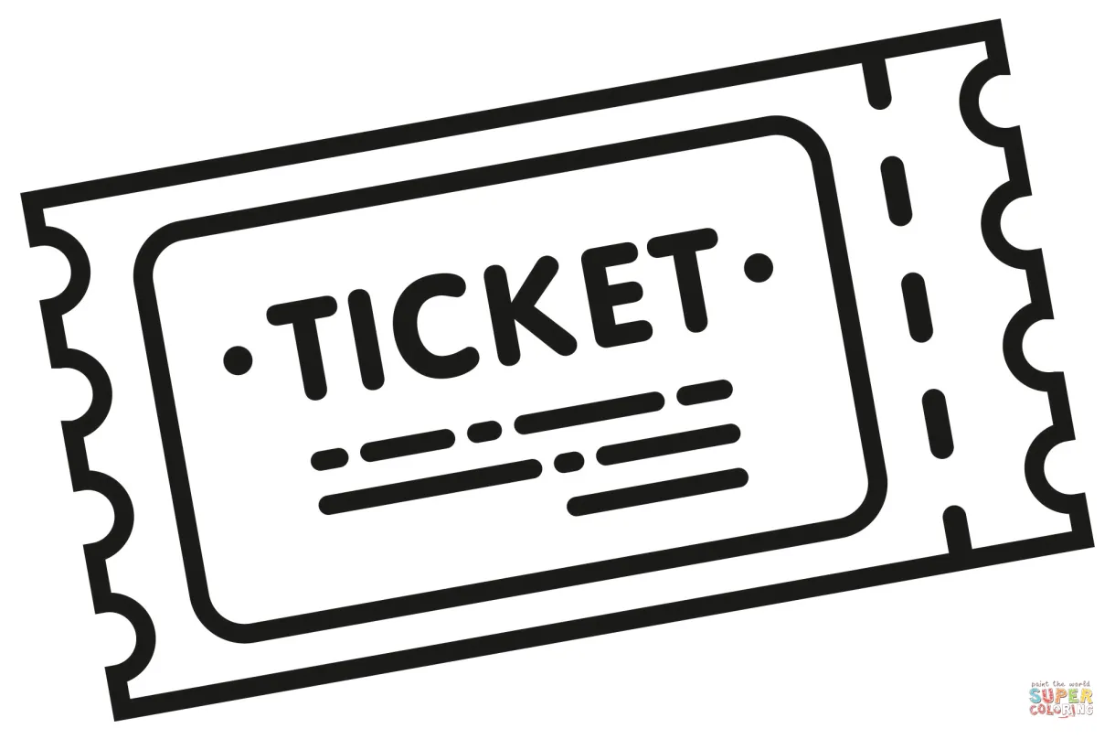 Movie Ticket coloring page | Free Printable Coloring Pages