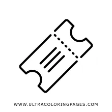 Ticket Coloring Page - Ultra Coloring Pages
