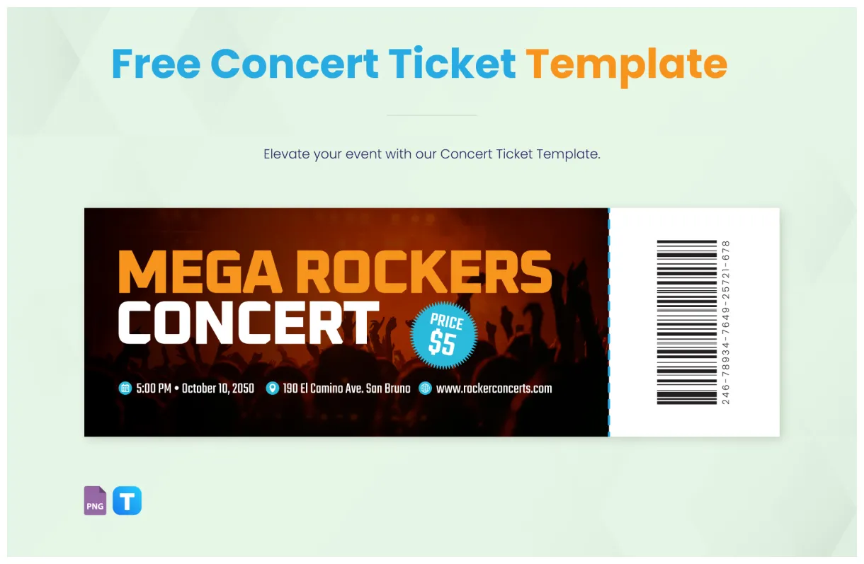 Concert in word, publisher, psd download template