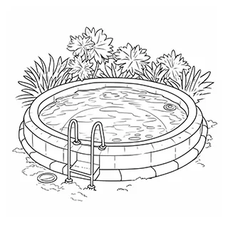 Free pool coloring pages coloring corner printable coloring page