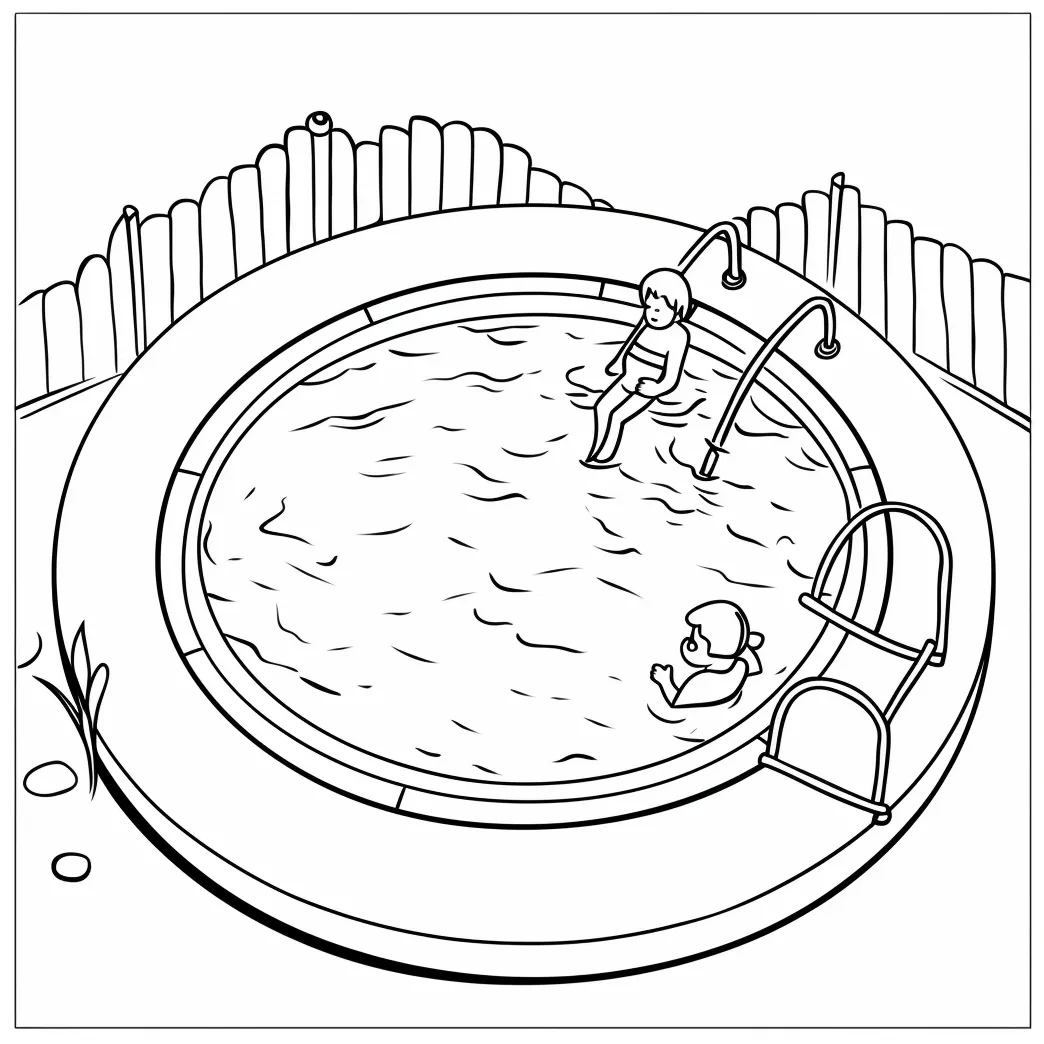 Pool coloring pages coloring corner
