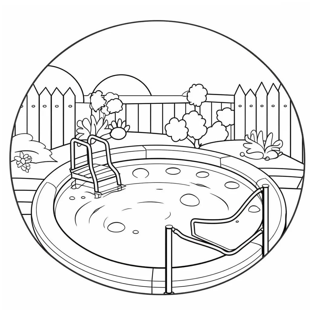 Pool coloring pages coloring corner