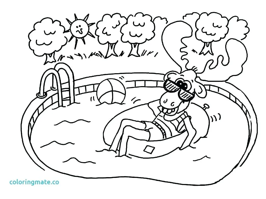 Pool coloring page at getcolorings free printable colorings pages