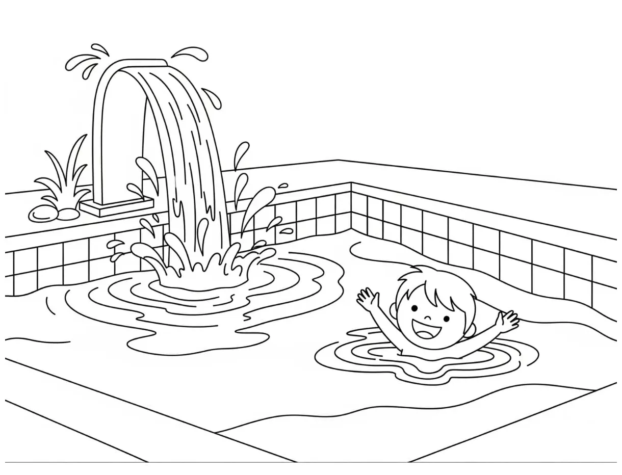 Swimming pool coloring pages coloringlib